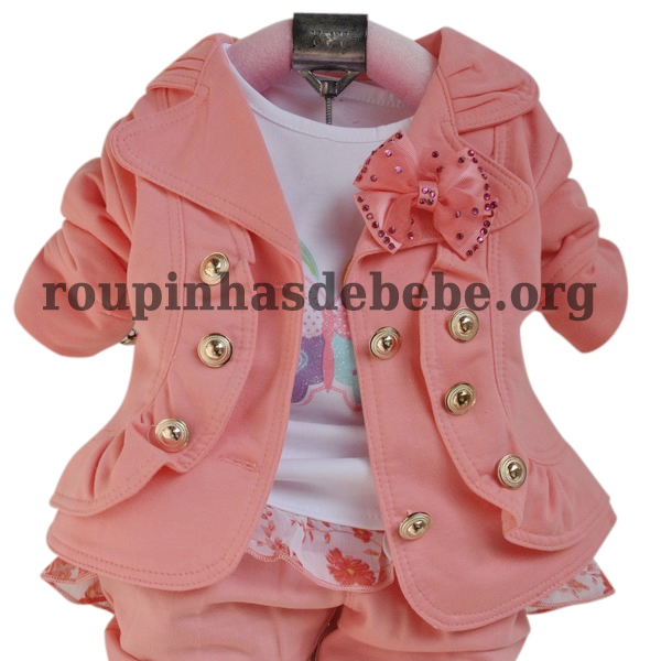 casaco infantil para meninas rosa