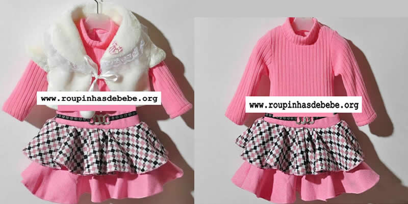 casacos infantil conjunto para meninas