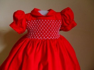 vestido de bebe vermelho princesa