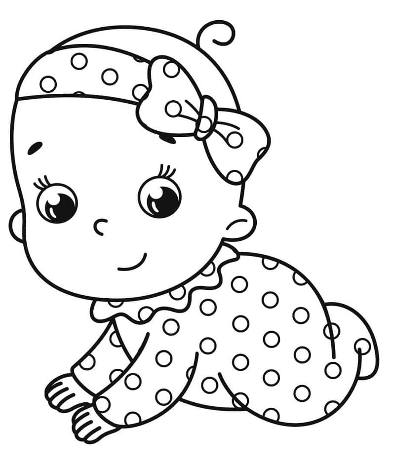 45+ Desenhos de Bebê para Imprimir e Colorir/Pintar