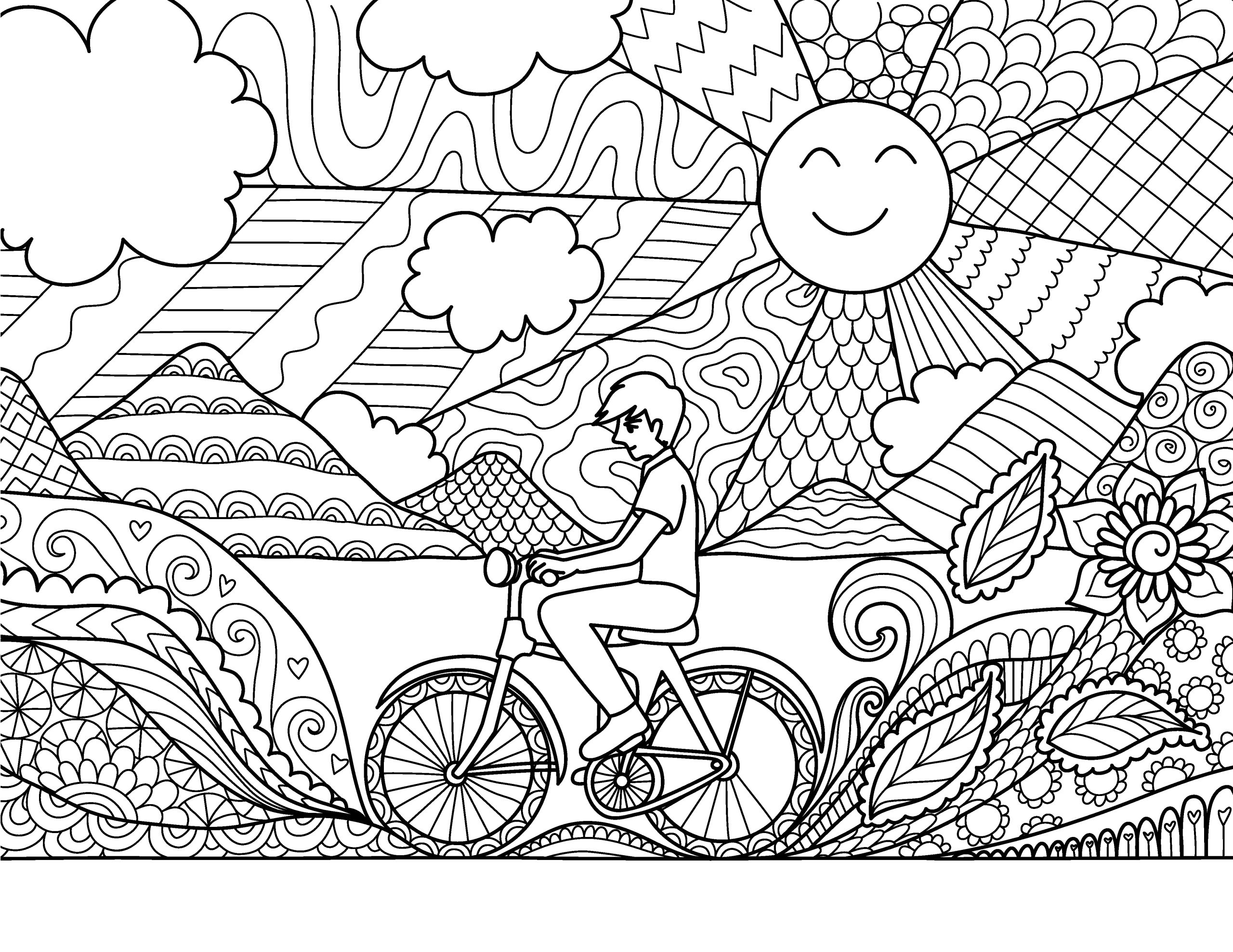 Bicicleta-para-colorir-difícil