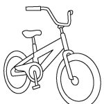 Bicicleta para colorir simples