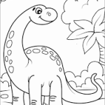 Brontossauro para colorir
