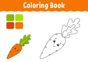 Cenouras para colorir