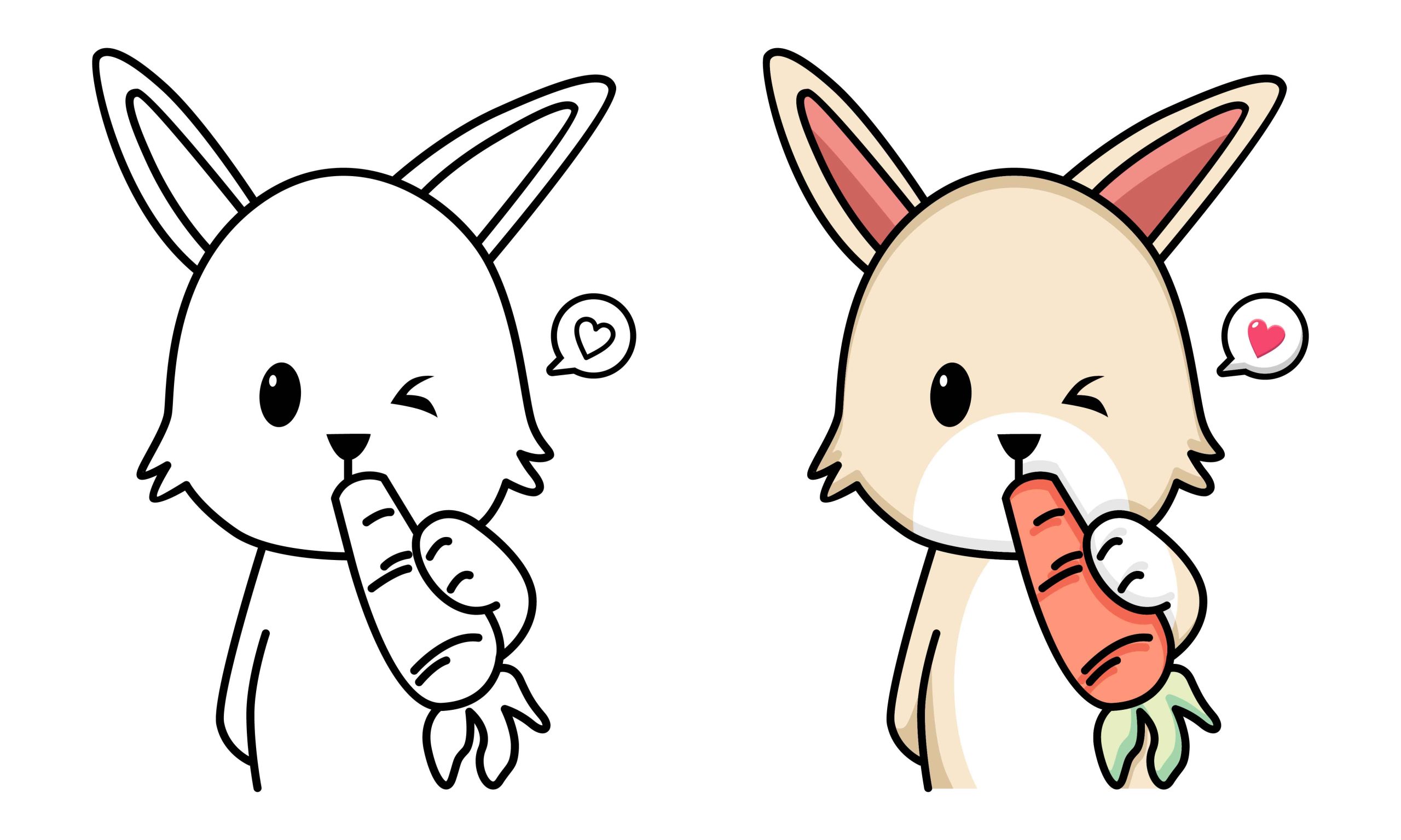 Coelhinho comendo cenoura