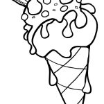 Desenho de sorvete para colorir