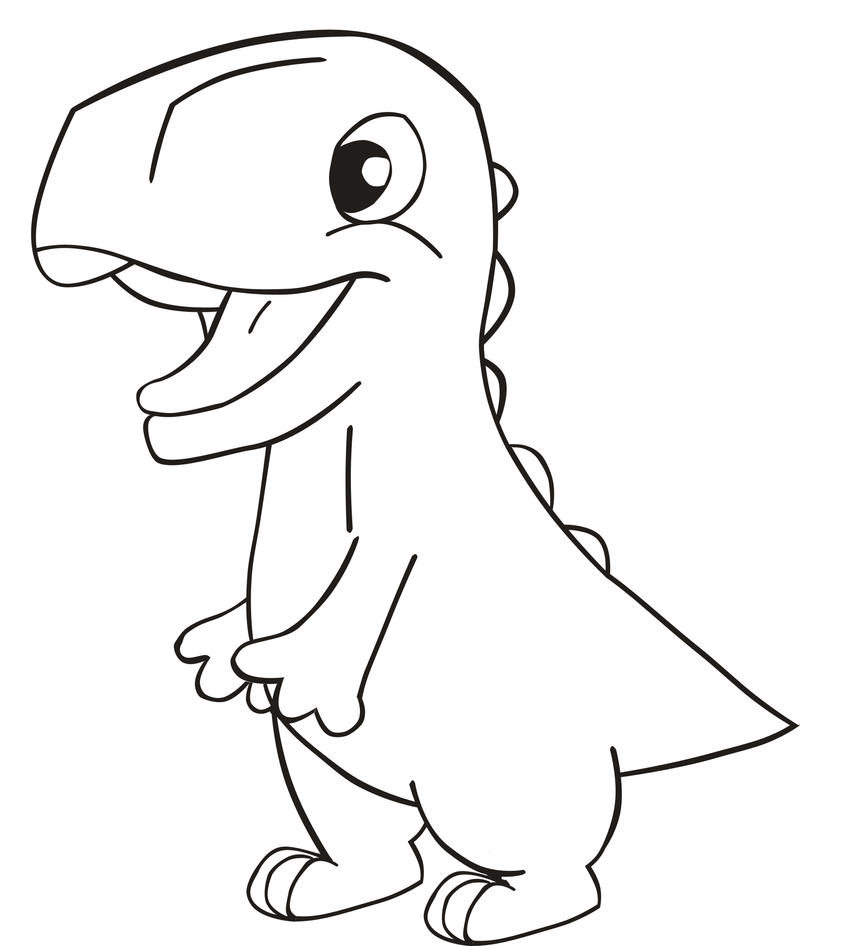 Dinossauro baby para pintar