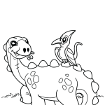 Dinossauro e seu amigo