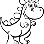 Dinossauro esperto para colorir