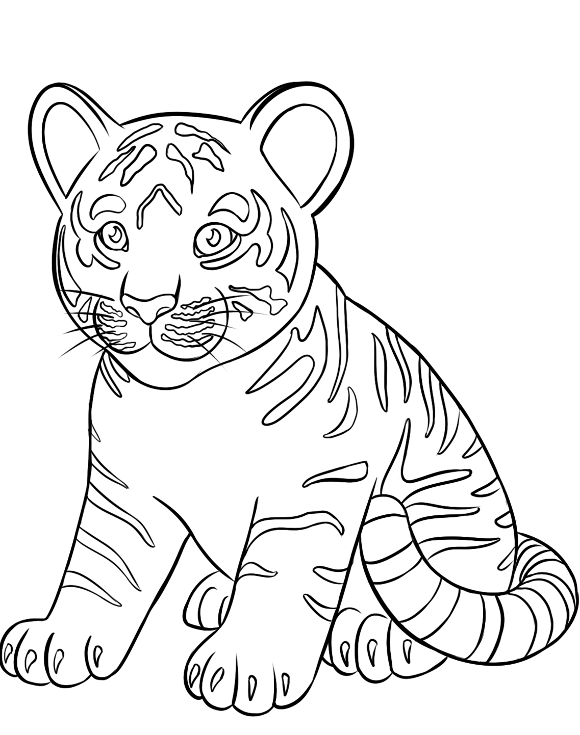 Filhote de tigre para pintar