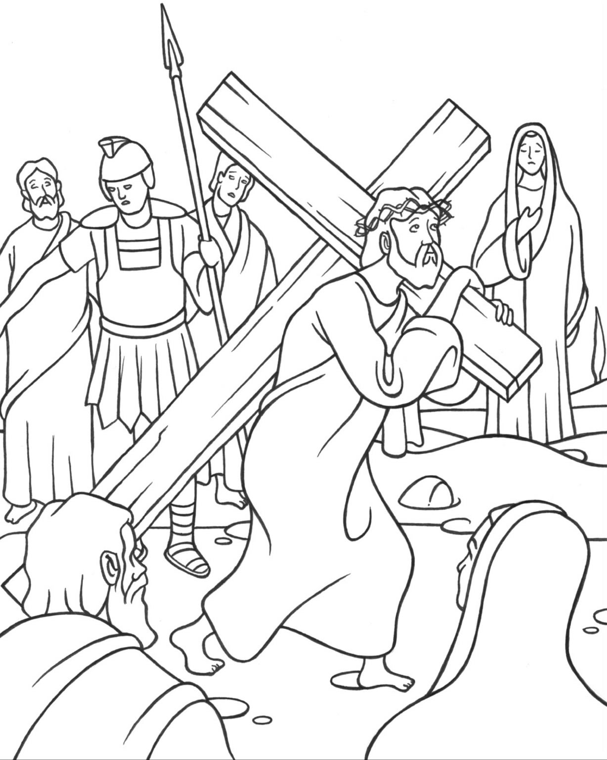 Jesus levando a cruz
