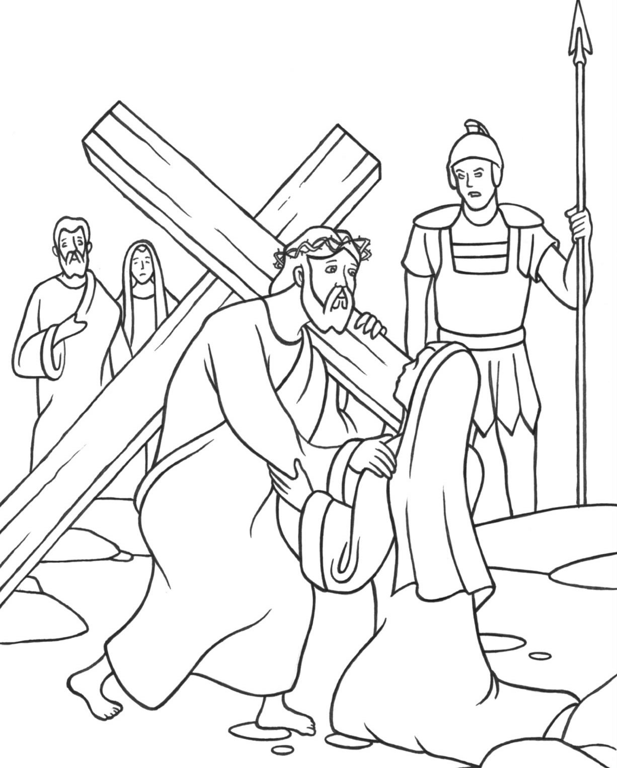 Jesus levando sua cruz