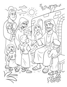 Jesus recebe as crianças