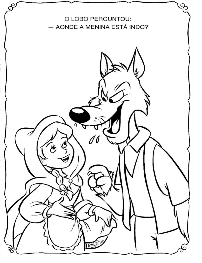 Lobo mau para colorir - Blog Roupinhas Tec-Bebe