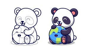 Panda brincando