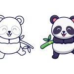 Panda comendo cana doce