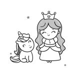 Princesa baby e unicórnio