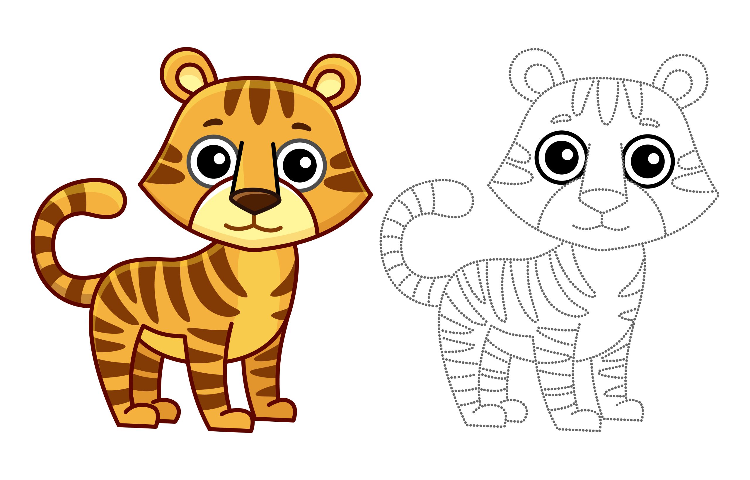 Tigre-fofo-para-colorir