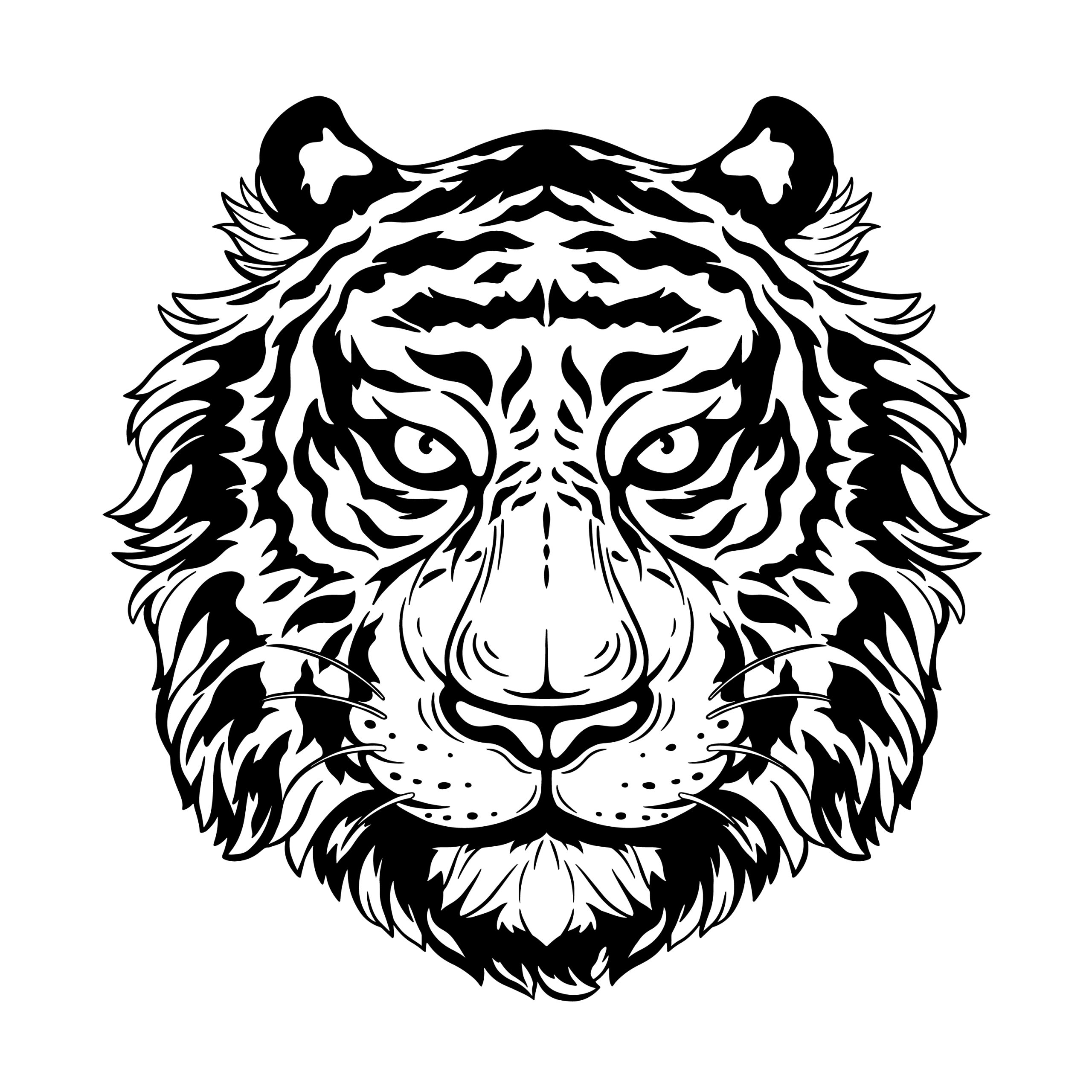 Tigre grande para colorir