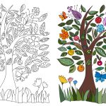 Desenhos de árvore para colorir