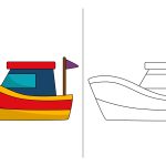 Barco para colorir