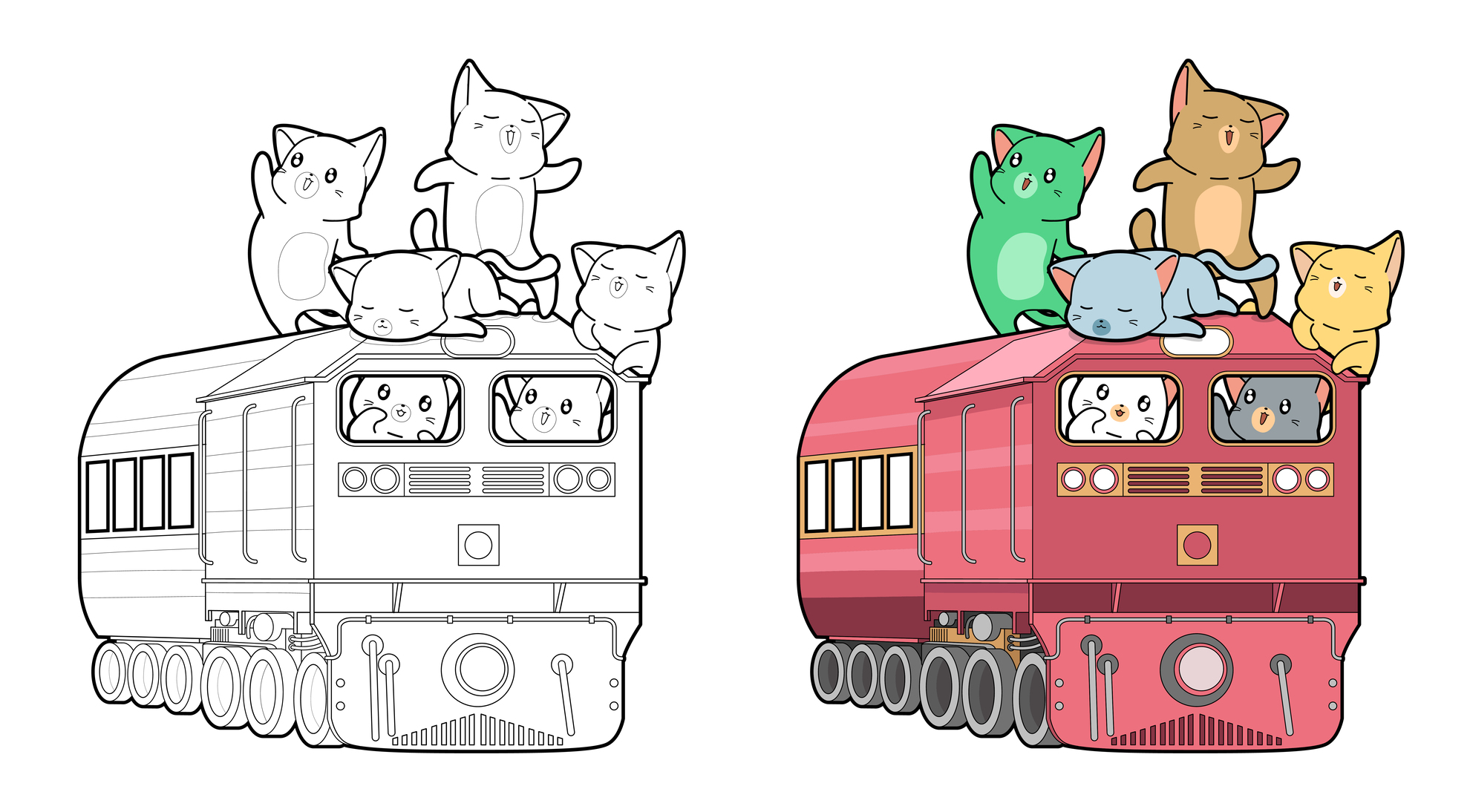 Gatinhos no trem
