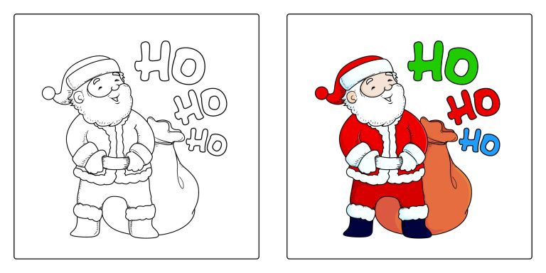Papai Noel para colorir