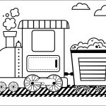 Trem de carga para colorir