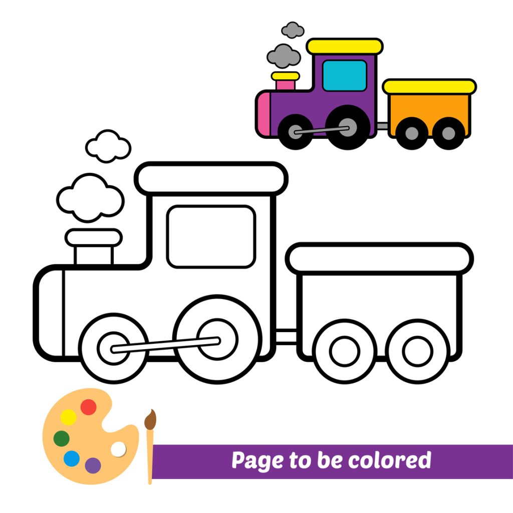 Trem para colorir - Blog Roupinhas Tec-Bebe