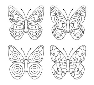 borboleta facil para colorir