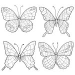 Desenhos de borboletas para colorir e pintar